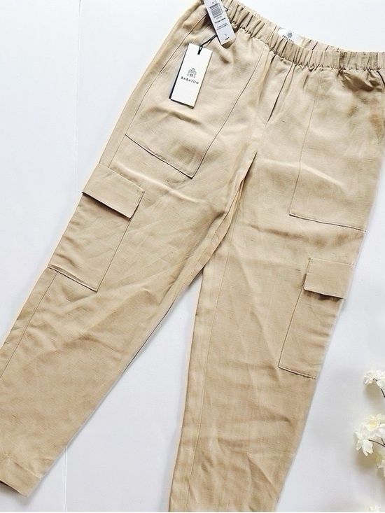 Aritzia Pants - NEW Aritzia Babaton Titan Linen Cargo Pants Humus Beige